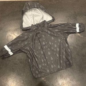 Base Camp Grey Hooded Raincoat